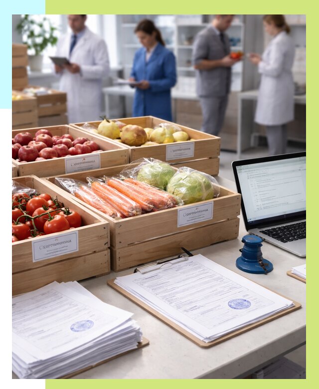 Сертификация овощей и фруктов в Чистополе от 8703 р. | Алешин-Чст