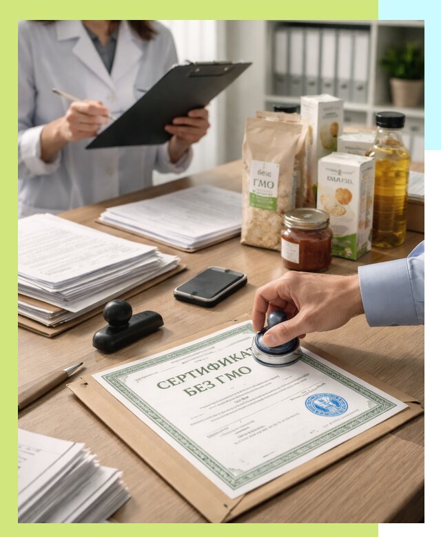 Получение сертификата Без ГМО для продукции в Чистополе